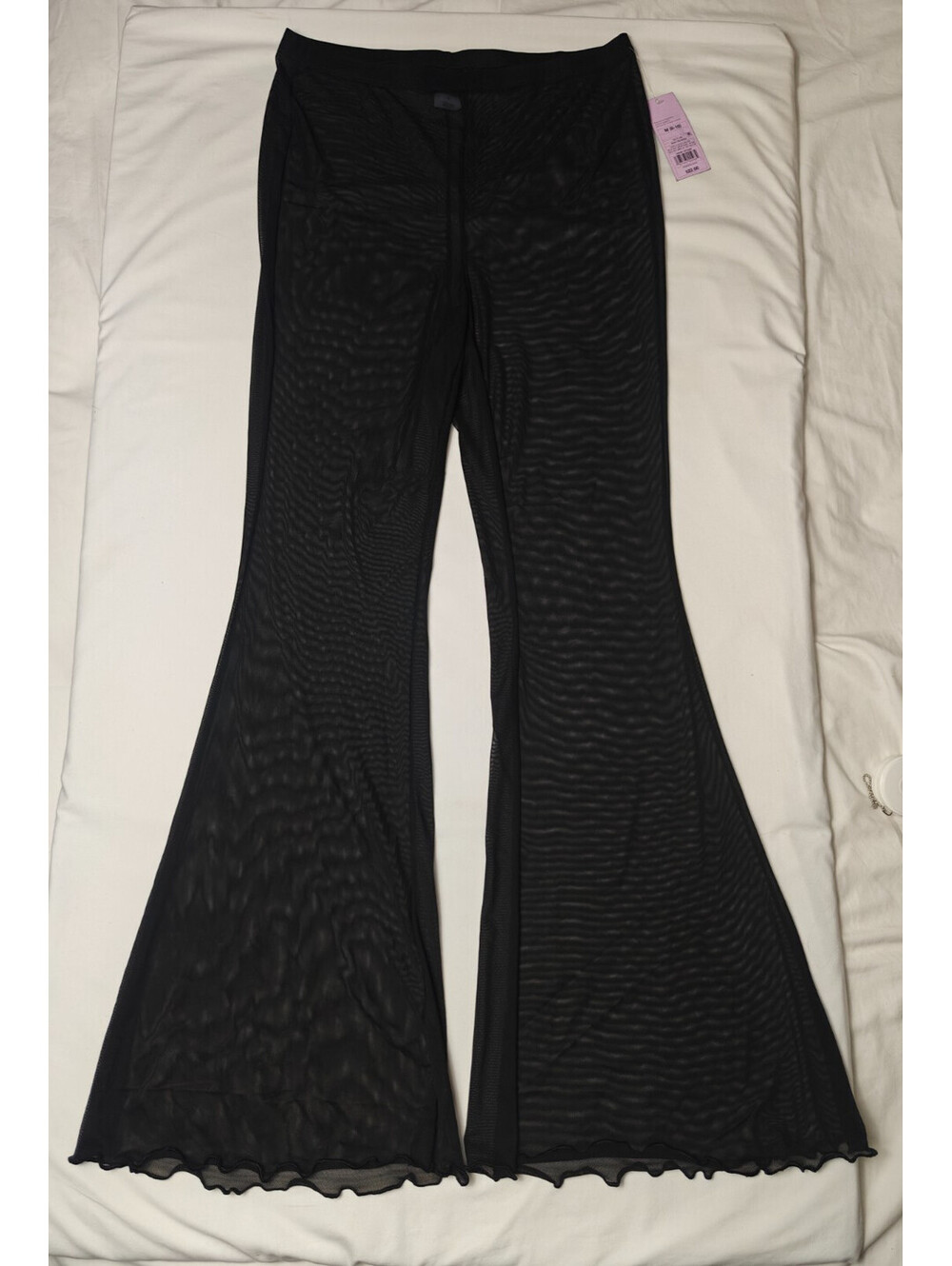 Wild Fable Long Black High Waist Mesh Pants Women NWT Sexy Size M